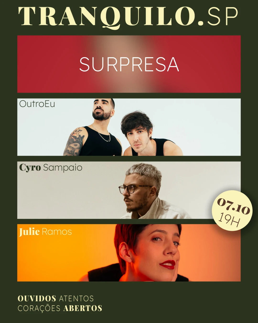 Programação da noite especial do Tranquilo