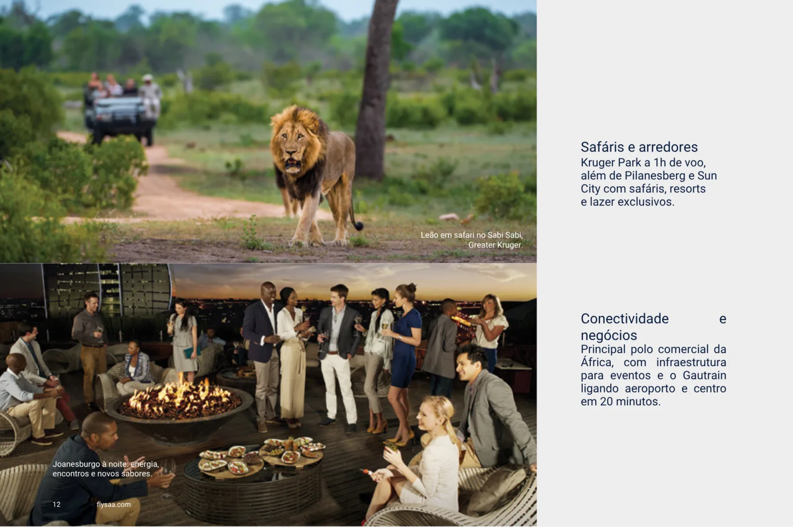 Página 12 do catálogo da South African Airways