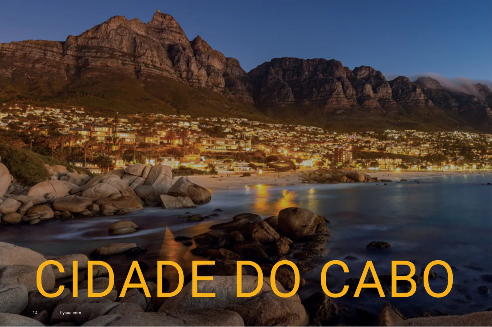 Página 14 do catálogo da South African Airways